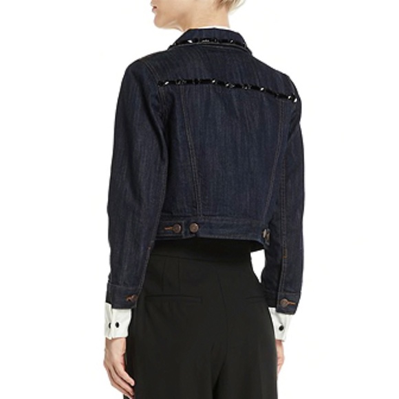 Marc Jacobs Beaded Shrunken Denim Jacket - Picture 2 of 8